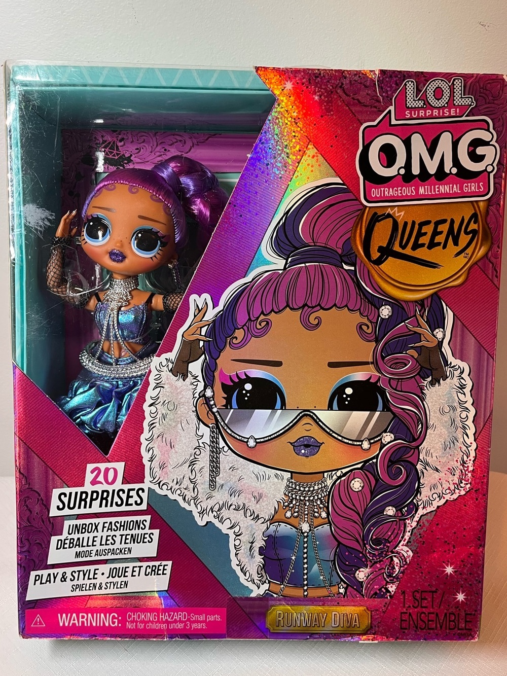 L.O.L. Surprise! Pink & Teal Fashion Doll Packaging